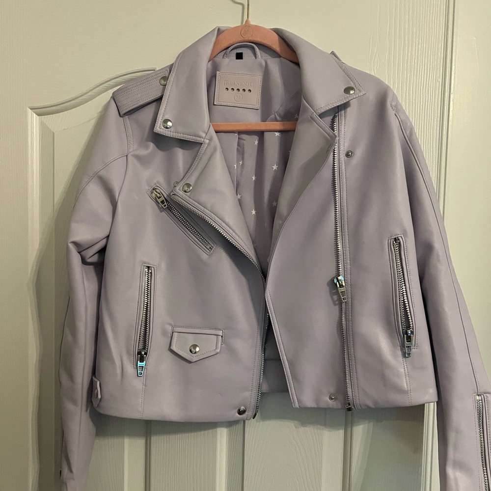 New Blank Pleather Lilac Jacket.  Tags removed but never worn.